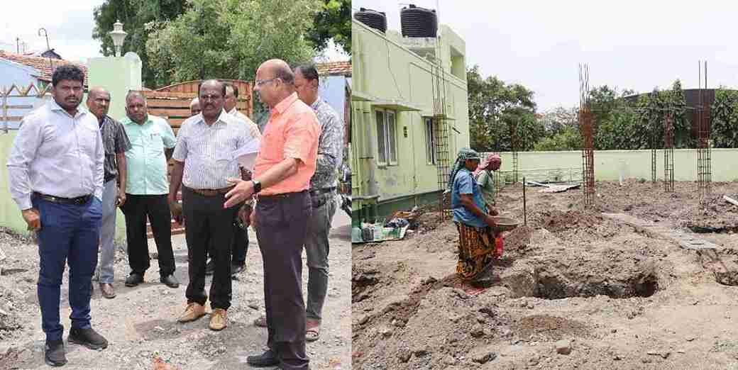 வளர்ச்சி திட்டப்பணிகளை மாநகராட்சி ஆணையாளர் நேரில் ஆய்வு!
